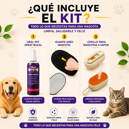 KIT 3 EN 1: Cuidado Esencial para mascotas