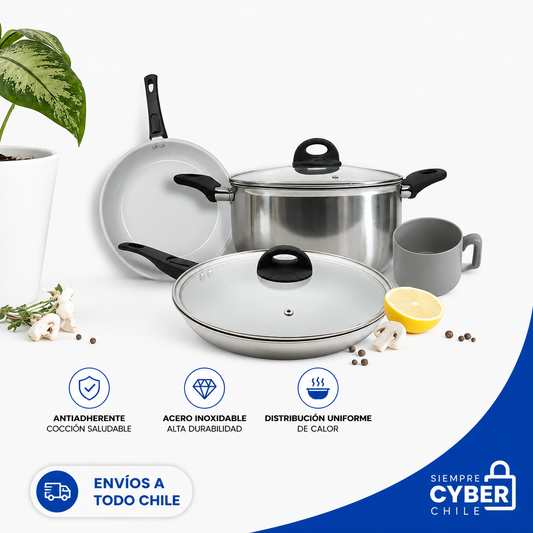 Batería de Cocina Xtrem Cook Steel 4 Pz
