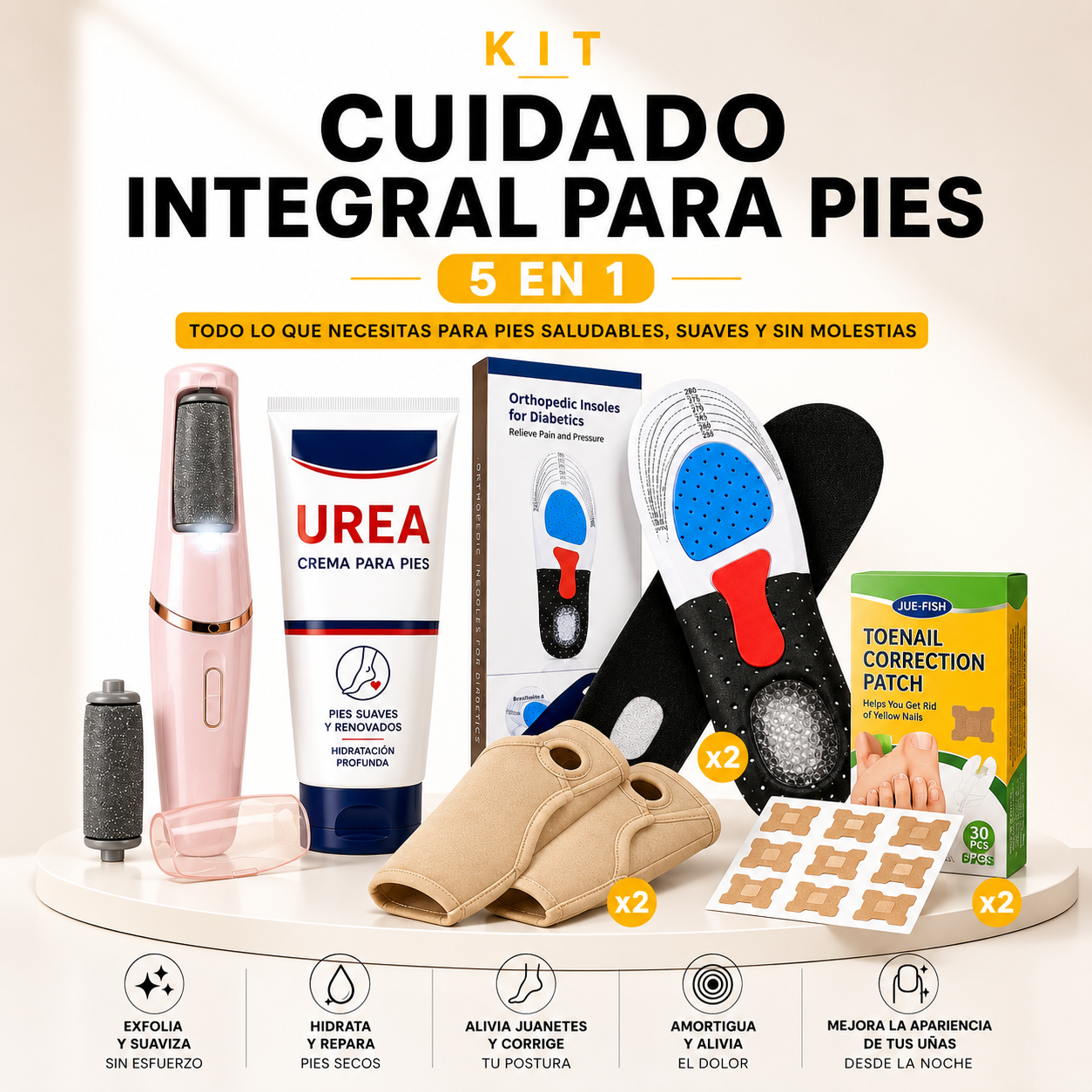 Todo lo que incluye el Kit Integral para el Cuidado de los Pies