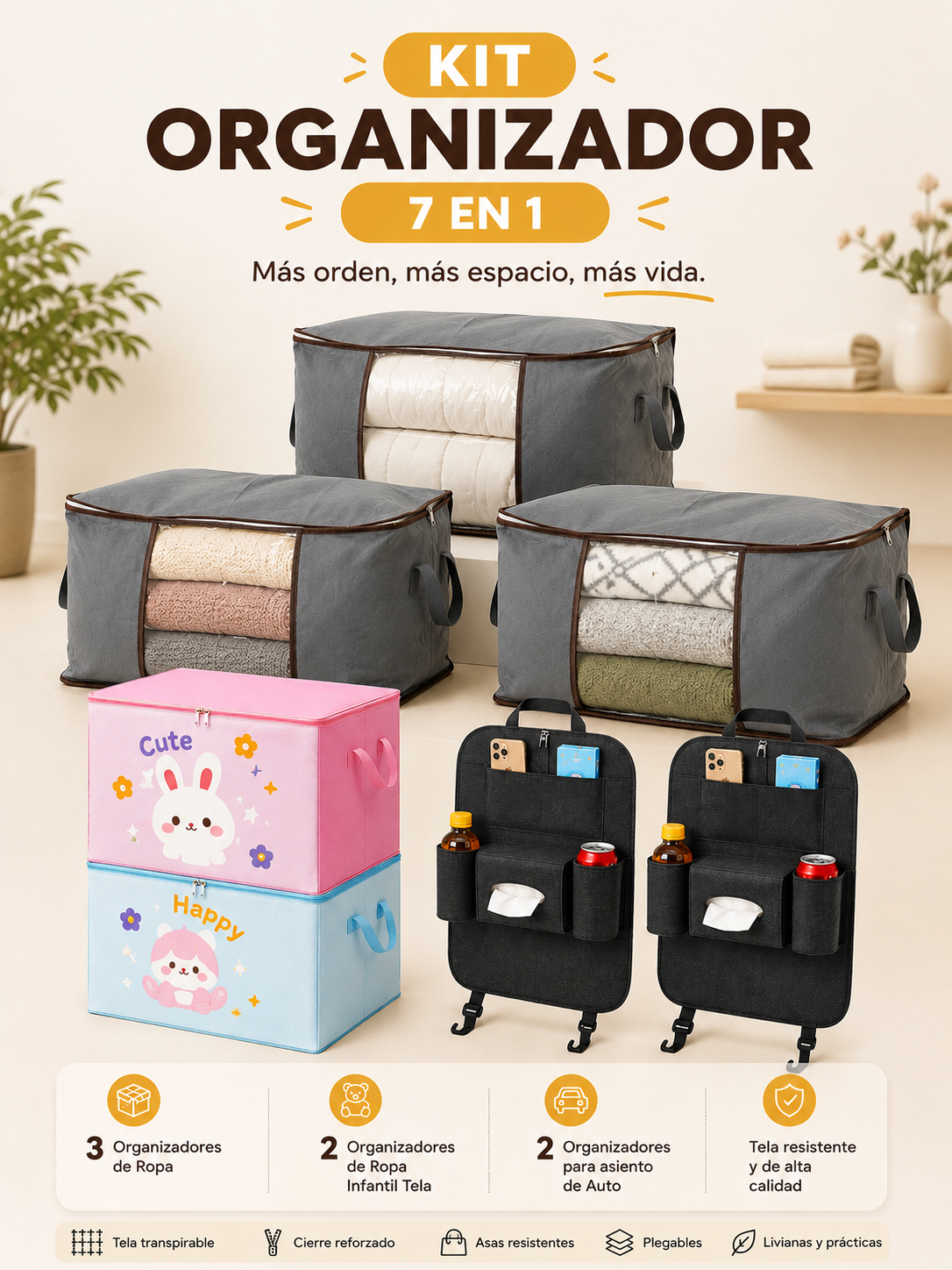 Pack 7 en 1 Organización Total