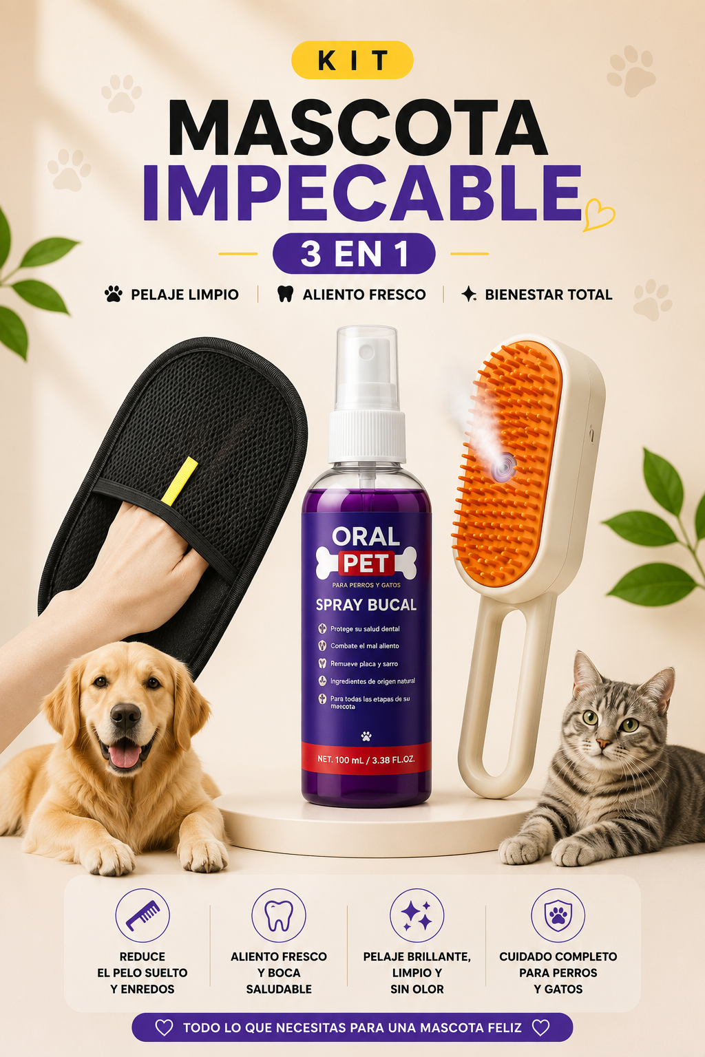 Kit Cuidado Esencial para Mascotas