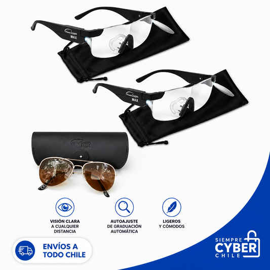 Power Zoom Max Gafas Aumento con luz LED